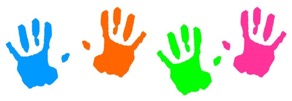 picture of painted handprints